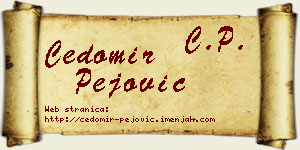 Čedomir Pejović vizit kartica